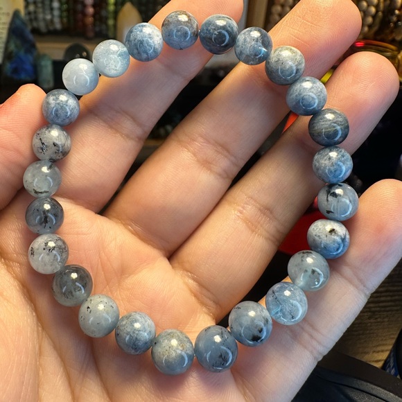 Jewelry - COPY - 8mm devil blue aquamarine bracelet